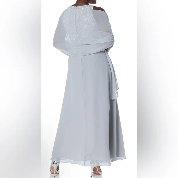 Chic Sleeveless Gray Maxi Dress - Picture 9 of 14